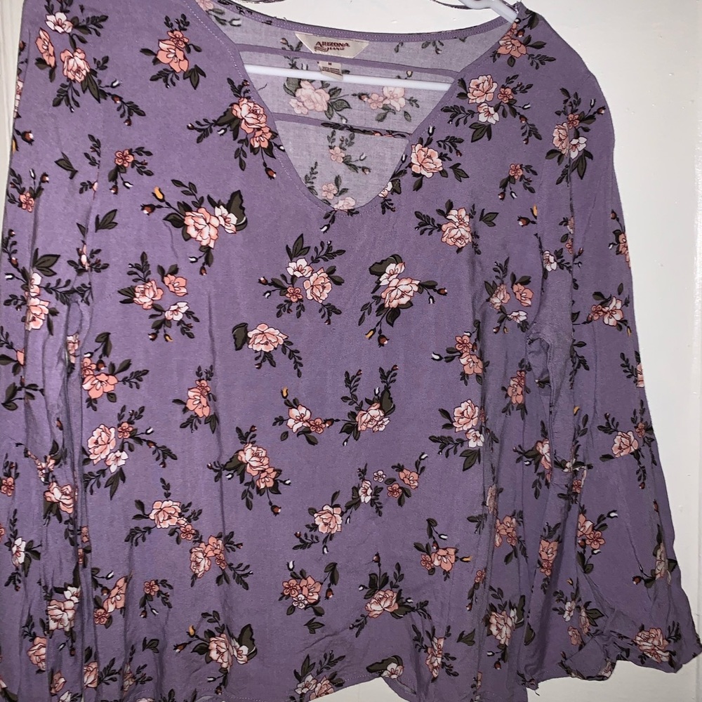 Purple Flowery Blouse